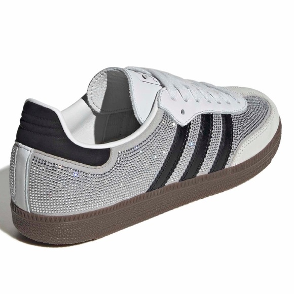 🤍💎 ADIDAS SAMBA BEDAZZLED WHITE 🖤💎 - Picture 3 of 4